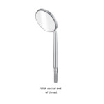 Rhodium Mouth Mirror with a Conical Thread End