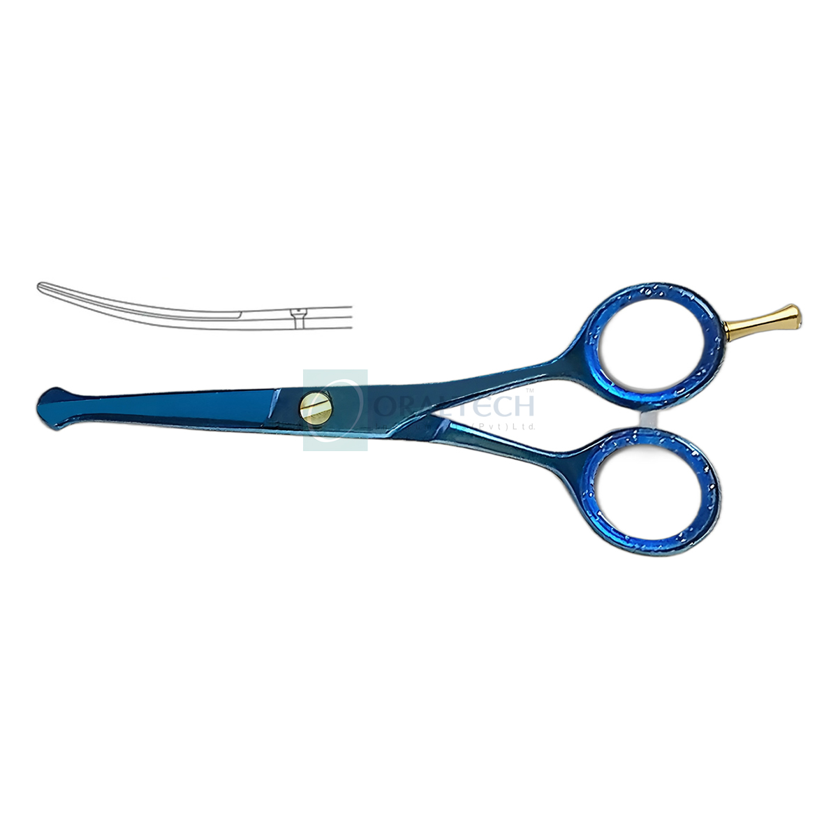 Curved Probe Scissors